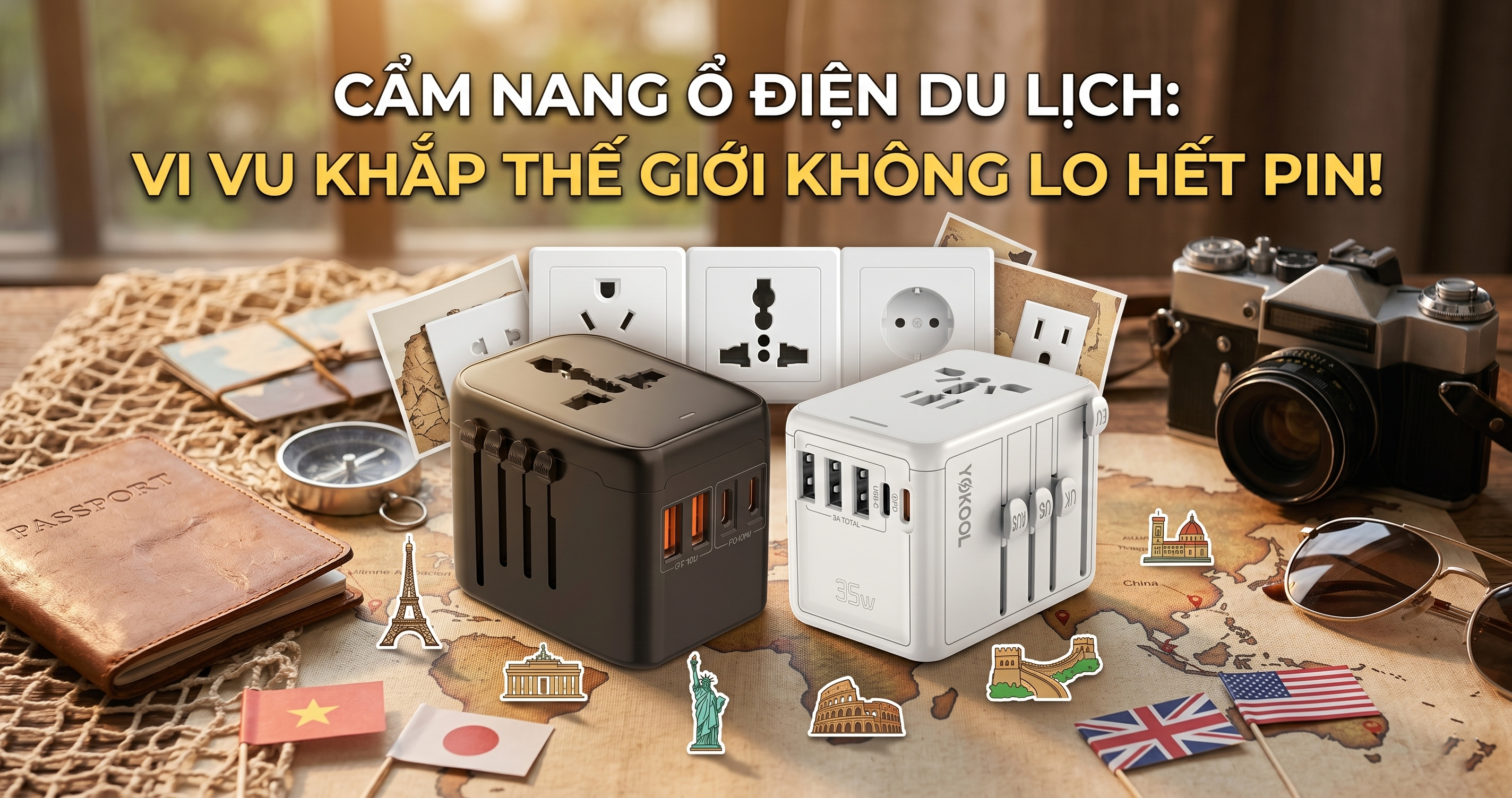 Top 5 ổ điện du lịch đáng mua nhất 2026: Đánh giá khách quan